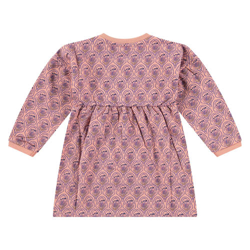 Babyface A-lijn jurk met all over print roze blauw Meisjes Stretchkatoen (duurzaam) Ronde hals 80