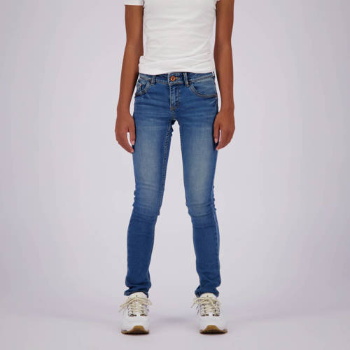 Vingino skinny jeans Amiche dark used Blauw Meisjes Denim Effen