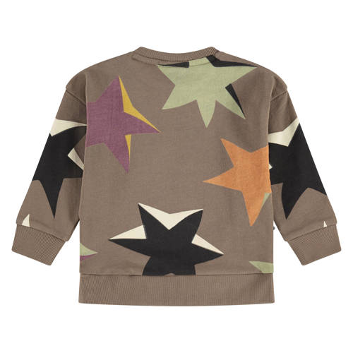 Babyface sweater met all over print bruin zwart groen Jongens Sweat (duurzaam) Ronde hals 116