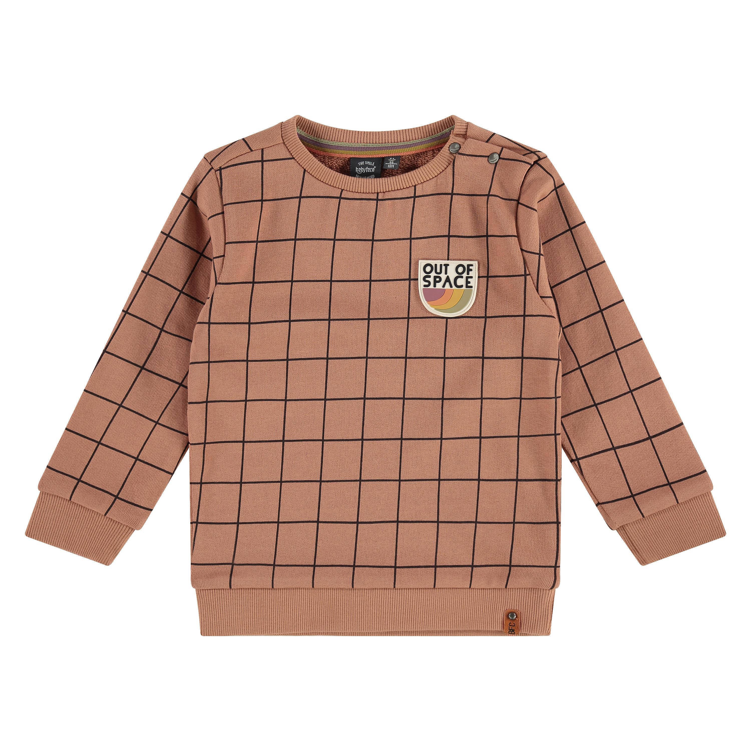 geruite sweater bruin zwart