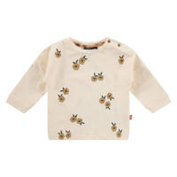 thumbnail: Ivoorkleurige meisjes Babyface baby gebloemde longsleeve van stretchkatoen met lange mouwen, ronde hals en drukknoopsluiting