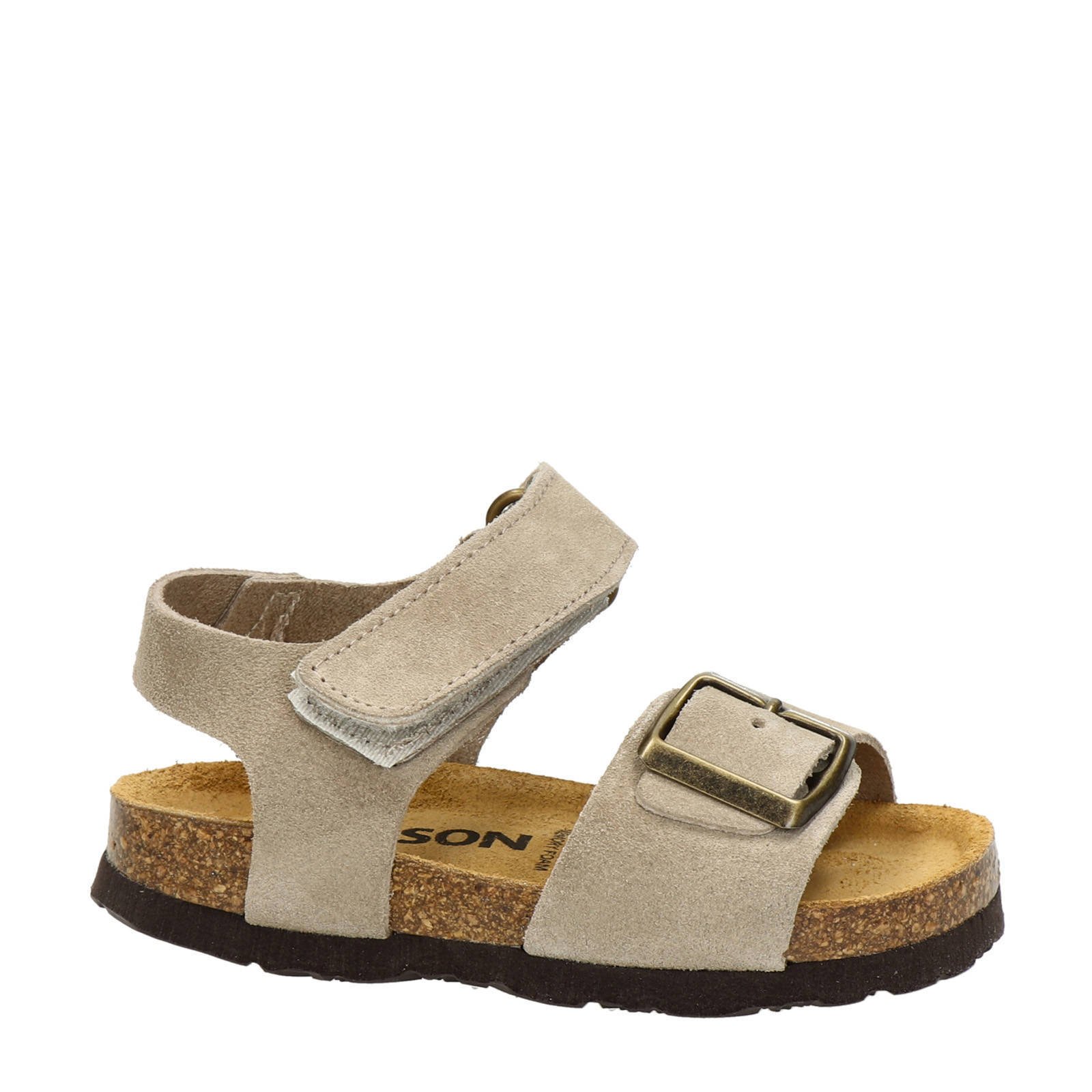 Nelson Kids suede sandalen taupe kleertjes