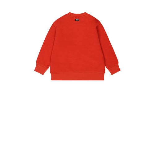 Tumble 'n Dry Lo sweater Arctic met tekst oranjerood Tekst 74