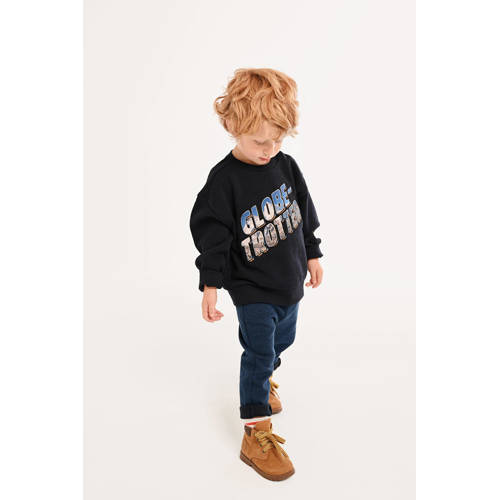 Tumble 'n Dry Lo sweater Arctic van biologisch katoen navy Blauw Effen 74