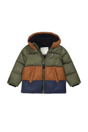 thumbnail: Tumble 'n Dry Lo gewatteerde winterjas Liverpool van polyester bruin/groen/donkerblauw