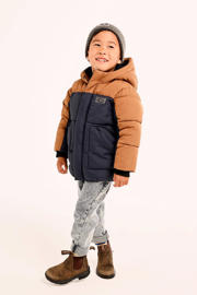thumbnail: Tumble 'n Dry Lo gewatteerde winterjas Davos van polyester bruin/donkerblauw