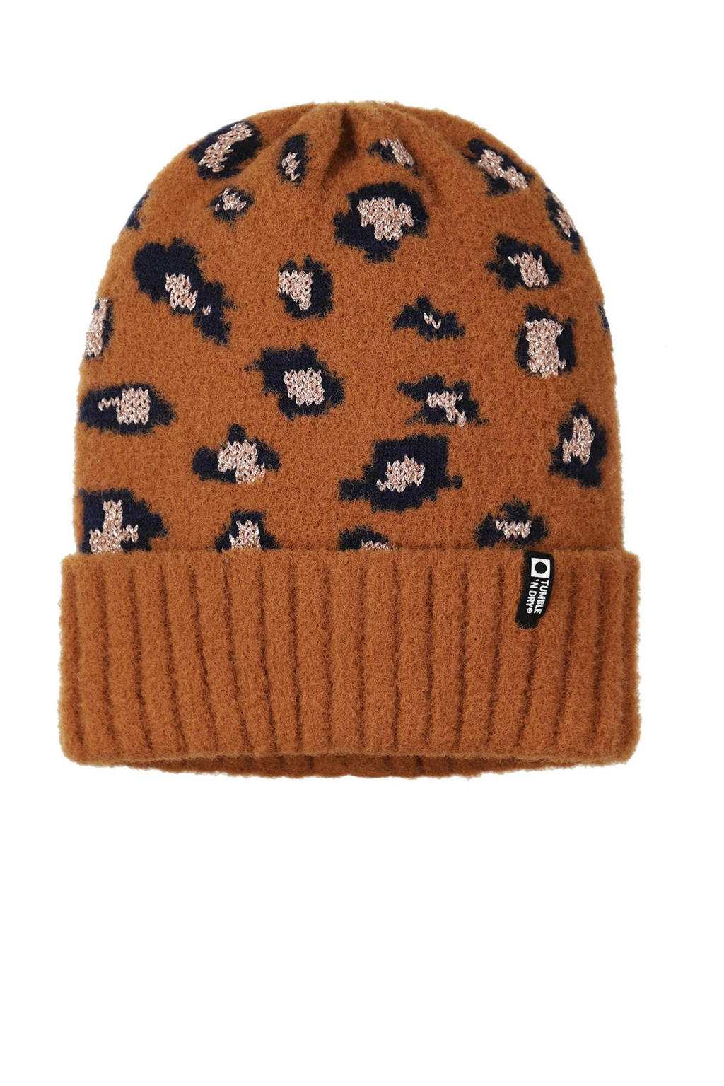 Tumble 'n Dry muts met panterprint bruin