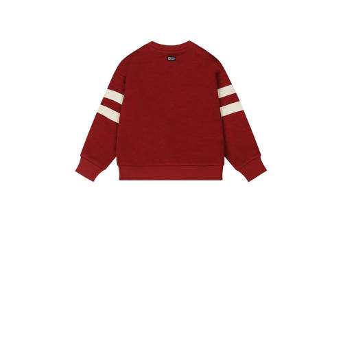 Tumble 'n Dry Lo sweater Skate met printopdruk donkerrood Printopdruk 74