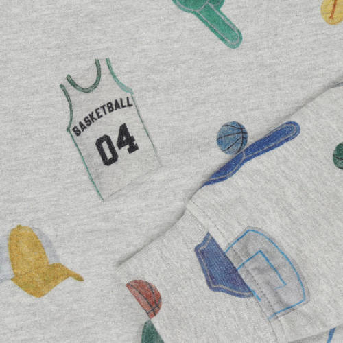 Tumble 'n Dry Lo sweater Sport met all over print lichtgrijs melange multicolor 74