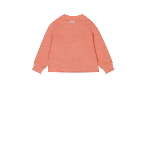 Tumble 'n Dry Lo sweater Monroe van biologisch katoen koraalroze Meisjes Katoen (biologisch) Ronde hals 74