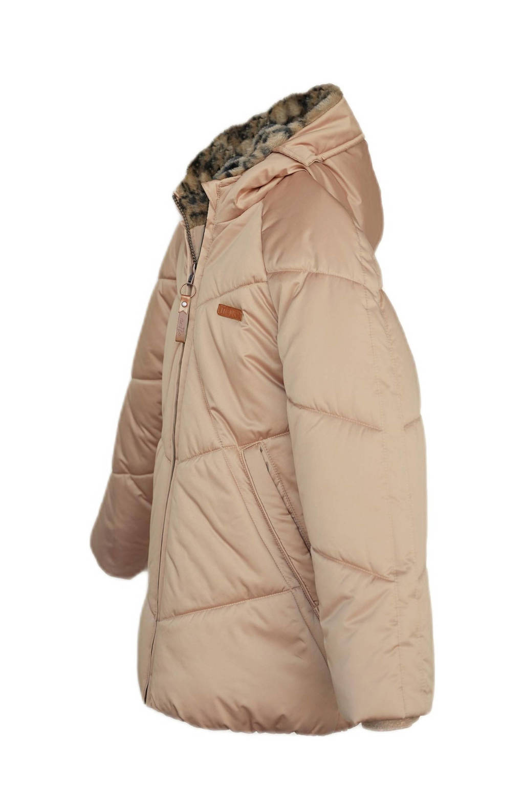 NONO gewatteerde winterjas Baybee van polyester beige