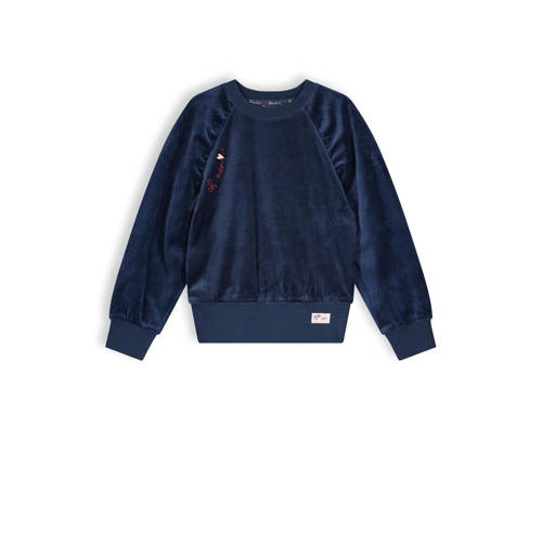 NONO sweater Kayla blauw Effen - 110 | Sweater van NONO