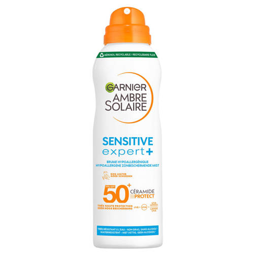 Garnier Ambre Solaire Sensitive Expert+ beschermende mist zonnebrandspray - SPF 50+ - 150 ml
