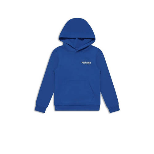 Malelions hoodie Borders met backprint kobaltblauw Sweater Backprint 