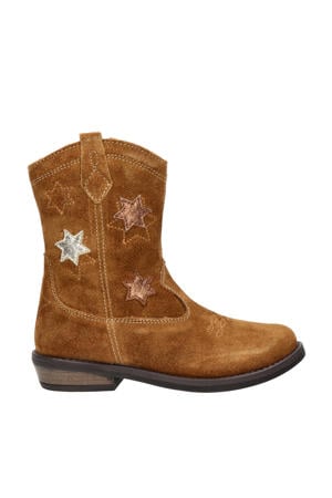 suède cowboylaarzen cognac