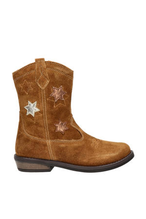 suède cowboylaarzen cognac