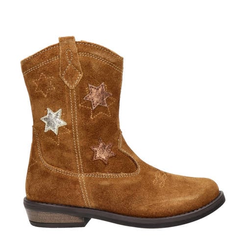 Nelson Kids suède cowboylaarzen cognac Bruin Meisjes Suede All over print