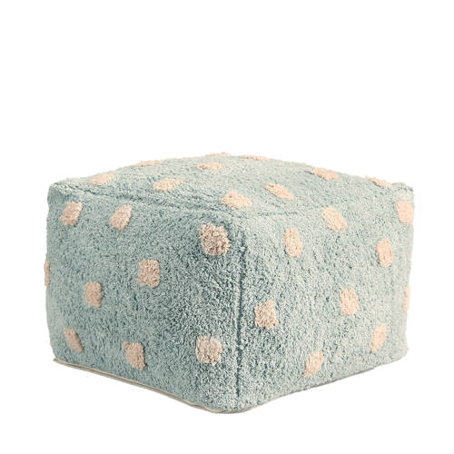 NOUS Living poef Dot Blauw | Poef van | Wonen > Meubels > Stoelen