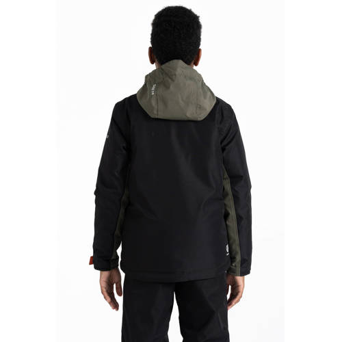 Dare2b ski-jack Impose III olijfgroen zwart Skijack Jongens Meisjes Polyester Capuchon 152