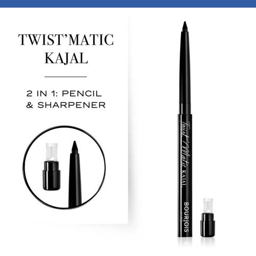 Bourjois Twist'Matic Kajal oogpotlood 01 Char'Kohl Zwart