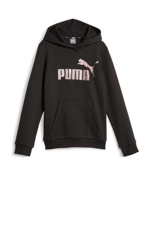 hoodie met logo zwart/roze