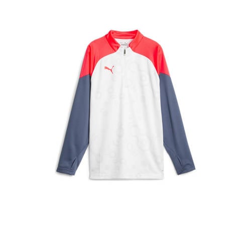 Puma Junior voetbalshirt wit/rood/donkerblauw Sport t