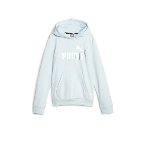 Puma hoodie met logo lichtblauw/zilver Sweater Logo 