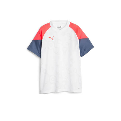Puma Junior voetbalshirt wit/rood/donkerblauw Sport t