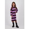 Vingino gestreepte jurk Pien donkerblauw/lila/oranje