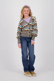 thumbnail: Paarse meisjes Vingino longsleeve van katoen met effen, lange mouwen en ronde hals
