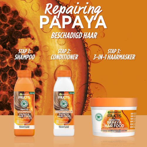 Garnier Fructis Hair Food Papaya haarmasker 400 ml Beschadigd haar