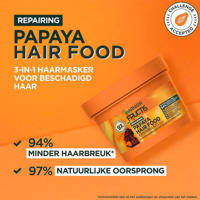 thumbnail: Garnier Fructis Hair Food Papaya haarmasker - 400 ml - Beschadigd haar