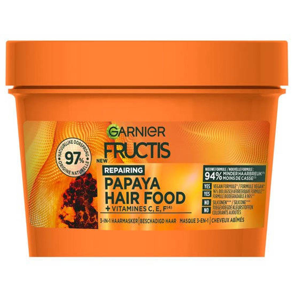 Garnier Fructis Hair Food Papaya haarmasker - 400 ml - Beschadigd haar