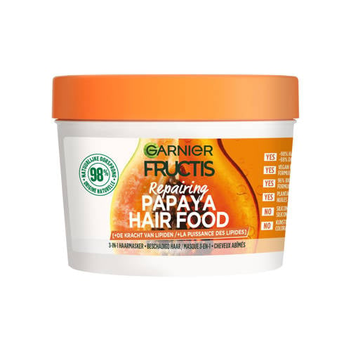 Garnier Fructis Hair Food Papaya haarmasker - 400 ml - Beschadigd haar