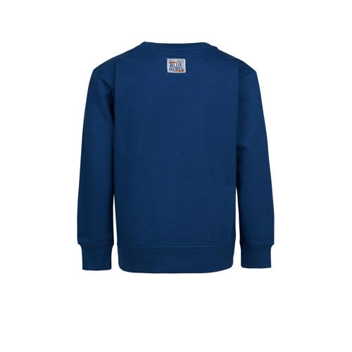 Blue Rebel sweater Harris met tekst donkerblauw Tekst 110 116