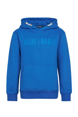 hoodie Hogan met logo hardblauw