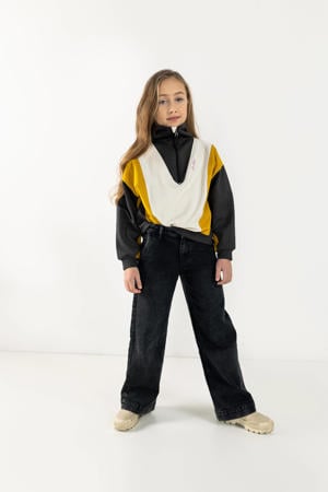 sweater Georgie honinggeel/antraciet/ecru