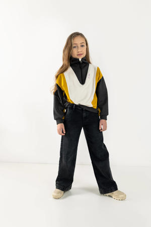 sweater Georgie honinggeel/antraciet/ecru