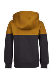 thumbnail: Blue Rebel sweater Humphry met printopdruk zwart/goudbruin