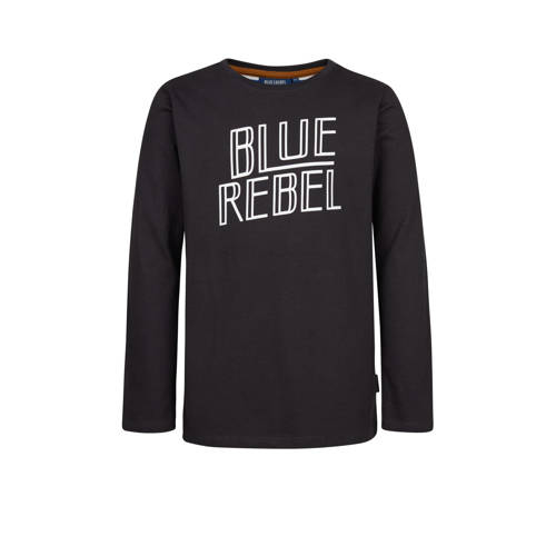 Blue Rebel jersey longsleeve Hatcher met logo zwart Logo