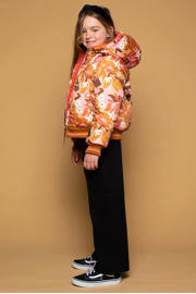 thumbnail: Moodstreet reversible winterjas met teddy oranje/bruin/roze