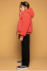 thumbnail: Moodstreet reversible winterjas met teddy oranje/bruin/roze
