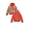 Moodstreet reversible winterjas met teddy oranje/bruin/roze