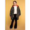 Moodstreet gewatteerde winterjas van polyester groen/blauw/bruin