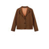 Moodstreet geruite blazer karamel/zwart