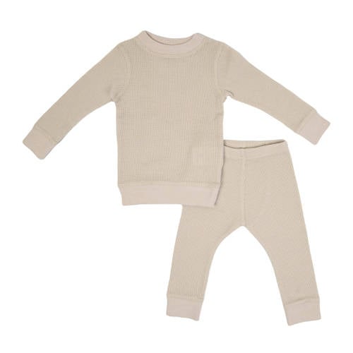 Lodger 2-delige pyjama Ciumbelle Ivory Ecru Jongens/Meisjes Katoen Ronde hals