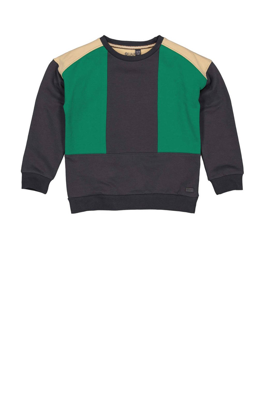 sweater AERT antraciet/groen/beige