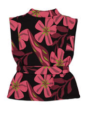 thumbnail: Quapi gebloemd gilet ARYA zwart/roze/groen