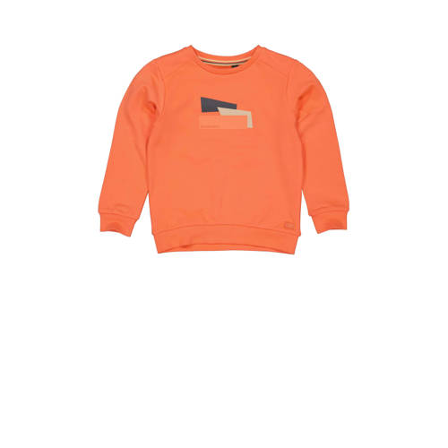 Quapi sweater met printopdruk oranje Printopdruk