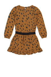 thumbnail: Quapi jurk ADIZE met all over print bruin/zwart
